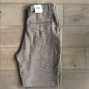 Zara Mens Plaid Carrot Fit Pant